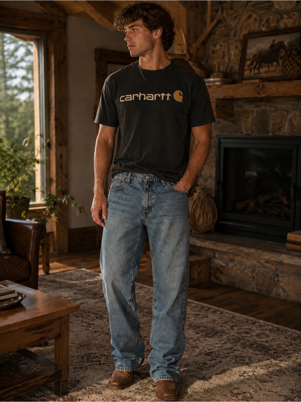 Carhartt Relaxed Fit Light Wash Denim Jeans Men’s 34x30 #skater#grunge